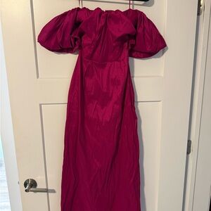 Abercrombie & Fitch Strapless Magenta Dress